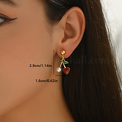 Brass Dangle Stud Earrings&nbsp;JI9518-3