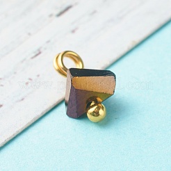 Electroplate Glass Charms&nbsp;PALLOY-JF00821-01