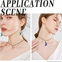 48Pcs 8 Colors Transparent & Imitation Jade Spray Painted Glass Pendants&nbsp;GLAA-FH0001-39