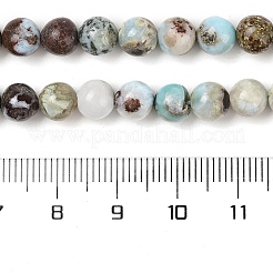 天然石ラリマービーズ連売り  ラウンド  6~7mm  穴：0.7mm  約62個/連  15.43''（39.2センチメートル）&nbsp;G-P524-A02-02