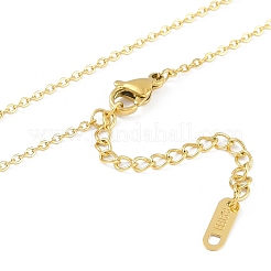 Ion Plating(IP) 304 Stainless Steel Crystal Rhinestone Heart Pendant Necklaces for Women&nbsp;NJEW-K276-16G