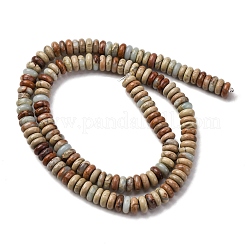 天然アクアテラジャスパービーズ連売り  印象ジャスパー  ロンデル  6x2mm  穴：0.8mm  約140~150個/連  15.16~15.35インチ（38.5~39cm）&nbsp;G-L624-H03-6x2mm