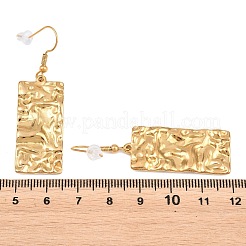 304ステンレススチールダングルイヤリング  長方形  ゴールドカラー  72x15.5mm&nbsp;EJEW-E617-04G