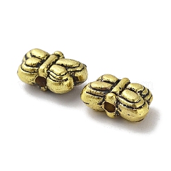 チベット風合金ビーズ  カドミウムフリー＆鉛フリー  蝶  アンティーク黄金  5.5x8.5x4mm  穴：1.2mm  約1428個/1000g&nbsp;FIND-A035-09AG