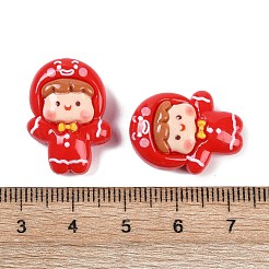 クリスマス不透明樹脂デコデンカボション  女の子  22.5x18.5x7.5mm&nbsp;CRES-M036-12F