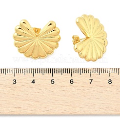 女性用304ステンレススチールスタッドピアス  花  ゴールドカラー  25x23mm&nbsp;EJEW-A125-65G