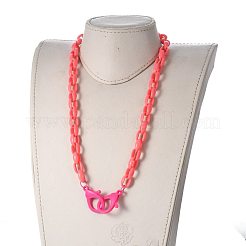 Personalized Acrylic Cable Chain Necklaces&nbsp;NJEW-JN02898