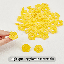プラスチック製ハチドリフィーダー交換用花30個  鳥の餌箱トレイ  9本ナイロンまつげ化粧ブラシ付き  ミックスカラー  30x30x4.5mm  穴：7.5mm&nbsp;AJEW-NB0002-42