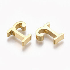 304ステンレスペンダント  ゴールドカラー  文字L  文字.r  11.5x11x3mm  穴：1.8mm&nbsp;X-STAS-T041-10G-R