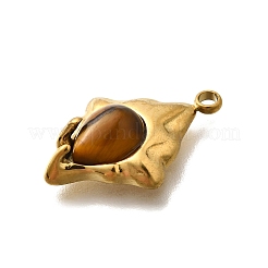 Natural Tiger Eye Pendants&nbsp;STAS-D310-03G-02