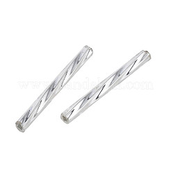 Opaque Glass Twisted Bugle Beads&nbsp;SEED-T005-15-B01