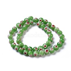 Round Millefiori Glass Beads Strands&nbsp;LK-P002-12