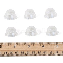 透明アクリルビーズキャップ 50 個  グリッターパウダー付き  マルチ花弁  半円  透明  24x15mm  穴：2.8mm&nbsp;OACR-FS0002-41
