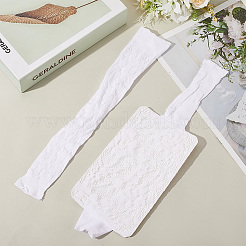 女性用ナイロンふくらはぎ丈ソックス  ホワイト  340x45~61x1mm&nbsp;AJEW-WH20006-235B