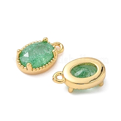 Brass Crushed Ice Cut Cubic Zirconia Pendants&nbsp;KK-D024-24D-G