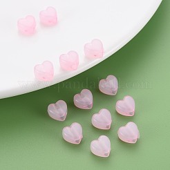 模造ゼリーアクリルビーズ  ハート  パールピンク  8x8.5x5.5mm  穴：2.5mm  約2030個/500g&nbsp;MACR-S373-95-EA10