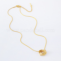 3Pcs Minimalist Stainless Steel Twisted Pendant Necklaces for Women&nbsp;KY1122