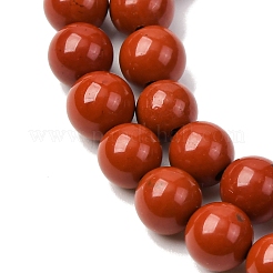 Grade A Natural Red Jasper Bead Strands&nbsp;G-P075-36-6mm