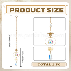 1Pc Glass Pendant Decorations&nbsp;HJEW-LP0002-64