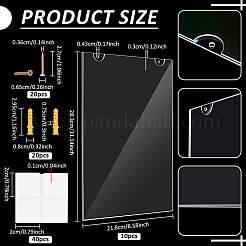 10Pcs Acrylic Sign Holder with Double Sided Adhesive Tape&nbsp;AJEW-WA0001-75