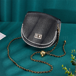 Braided Imitation Leather & Iron Chain Bag Handles&nbsp;AJEW-WH0312-99A