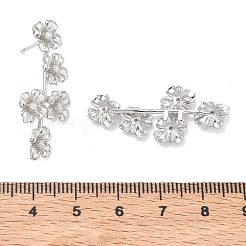 Brass Micro Pave Cubic Zirconia Stud Earrings for Women&nbsp;EJEW-A167-24P