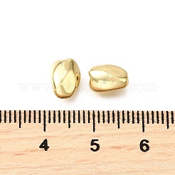 真鍮ビーズ  ナゲット  鉛フリー＆カドミウムフリー  持続的なメッキ  18KGP本金メッキ  8x6x4mm  穴：1mm&nbsp;KK-V011-15G