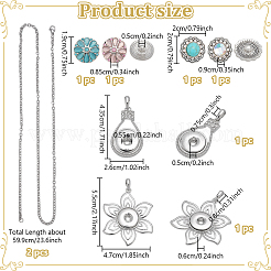 DIY 304 Stainless Steel Cable Chain Necklaces Making Kits&nbsp;DIY-NB0013-87