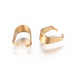 304ステンレススチールスナップオンベイル  ゴールドカラー  8x4mm  ピン：0.4x0.8mm&nbsp;STAS-F227-46B-G