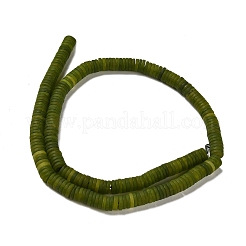 天然中国南部翡翠ビーズ連売り  艶消し  ディスクビーズ  ヒシビーズ  6.5x1.5mm  穴：0.8mm  約248~253個/連  15~15.31インチ（38.1~38.9cm）&nbsp;G-P575-B49-6x1mm