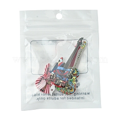 5個5スタイルアクリルパーツ  ギター  ミックスカラー  49x17~18x2.5mm  穴：1.4mm  1個/スタイル&nbsp;MACR-FS0001-74