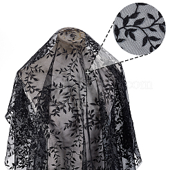Polyester Leaf Lace Embroidery Fabrics&nbsp;DIY-WH20081-073A