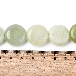 天然なフラットラウンドxiuyanのヒスイのビーズ連売り  15x6~7mm  穴：1mm  約26~27個/連  14.76''（37.5センチメートル）&nbsp;G-L245-03B
