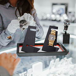 L Shaped Acrylic Single Watch Display Stands&nbsp;ODIS-WH0086-089B-02