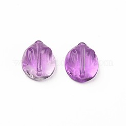 透明ガラスビーズ  兎  パープル  14x12x8mm  穴：1.4mm&nbsp;GLAA-Q092-06-D04