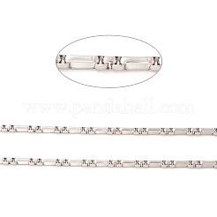 変色しにくい304ステンレススチールチェーン  溶接されていない  スプールで  ステンレス鋼色  6x3x1.5mm  約32.81フィート（10m）/ロール&nbsp;STAS-M295-08P-A