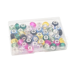 48Pcs 8 Colors Handmade Glass European Beads&nbsp;GLAA-FS0002-14
