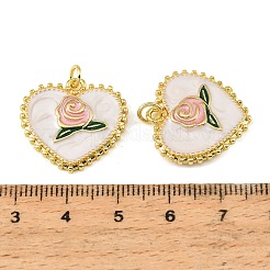 Brass Enamel Pendants&nbsp;KK-CBA9175-34G-02