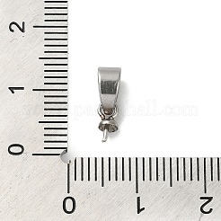 304ステンレススチールカップパールペグベイルピンペンダント  片穴パーツ用  ステンレス鋼色  12mm  ペンダント：6.5x3mm  穴：5x3.5mm  ピン：0.7mm&nbsp;STAS-D013-03A-P