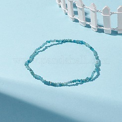 天然アパタイト ビーズ ストレッチ ブレスレット  女性のためのアクセサリー用原石のアクセサリー  ワイド：2mm  内径：2-1/4インチ（5.7cm）&nbsp;BJEW-JB08484-06