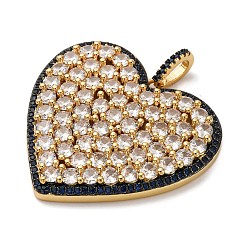 Brass Micro Pave Cubic Zirconia Pendants&nbsp;KK-U076-18G-01
