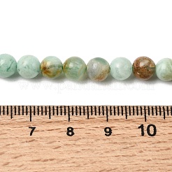 天然グリーンクォーツラウンドビーズ連売り  6mm  穴：1.2mm  約65個/連  15.55''（39.5センチメートル）&nbsp;G-Z127-A01-6mm