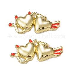 Rack Plating Alloy Enamel Pendants&nbsp;PALLOY-P291-08G-02