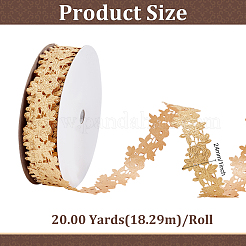 Polyester Flower Lace Trim Ribbon&nbsp;OCOR-WH0105-094
