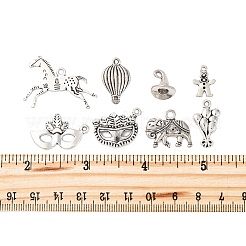 64Pcs 8 Styles Carnival Theme Tibetan Style Alloy Pendants&nbsp;TIBE-FP0001-12