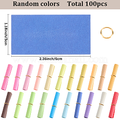 ボトル入りメッセージカプセルレターロール100個  ミックスカラー  30x6mm&nbsp;AJEW-SC0004-36C