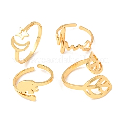 304 Stainless Steel Open Cuff Rings Set for Women&nbsp;SA-CBABC0E-08G