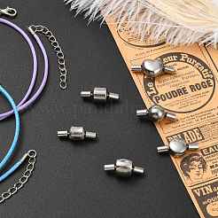 6個 6スタイル 304ステンレススチールボックス留め金  プラチナ  混合図形  8~20x19.5~20.5x7~10mm&nbsp;STAS-CJ0002-72