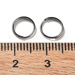 真鍮スプリットリング  ダブルループ丸カン  ガンメタ色  7x1.2mm  内径約5.8mm&nbsp;JRDC7MM-B