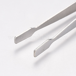 ステンレス製のスタンプピンセット  切手収集ツール  ステンレス鋼色  113.5x8.5x4.5mm&nbsp;AJEW-WH0098-07